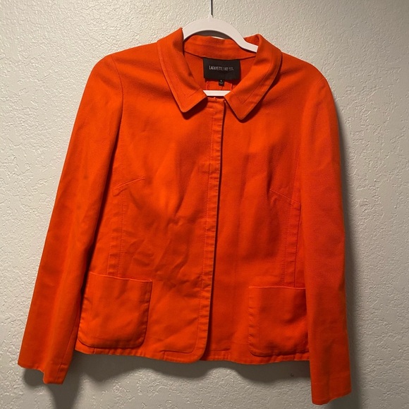 lagayette 148 womens orange blazer sz 6 - Picture 1 of 5